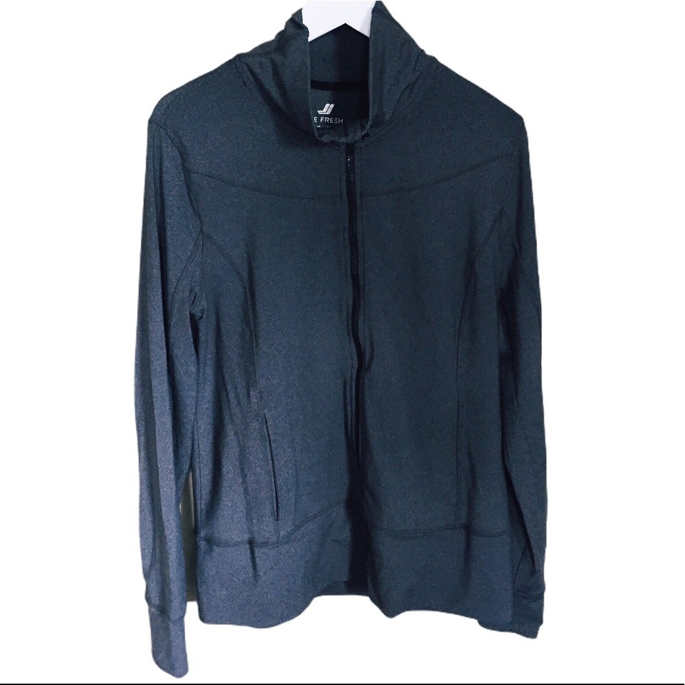 JOE FRESH Active Zip Jacket With Long Sleeves & Pockets Charcoal Grey Size XL